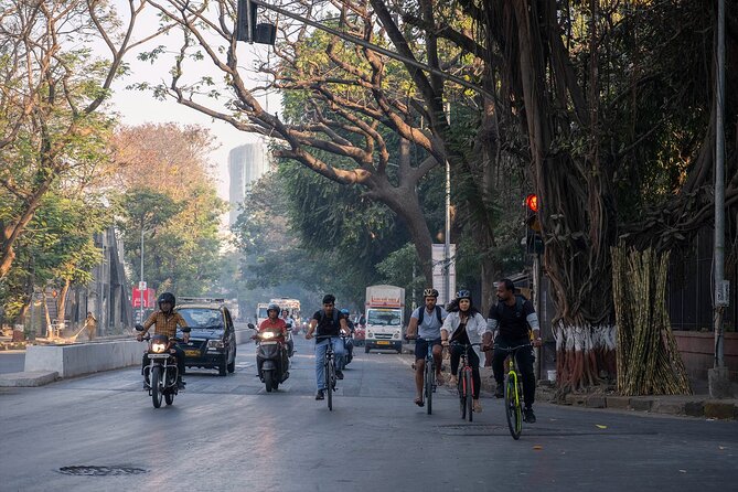 Mumbai Bicycle Tour - Marine Drive: the promenade you see without the evening crowd