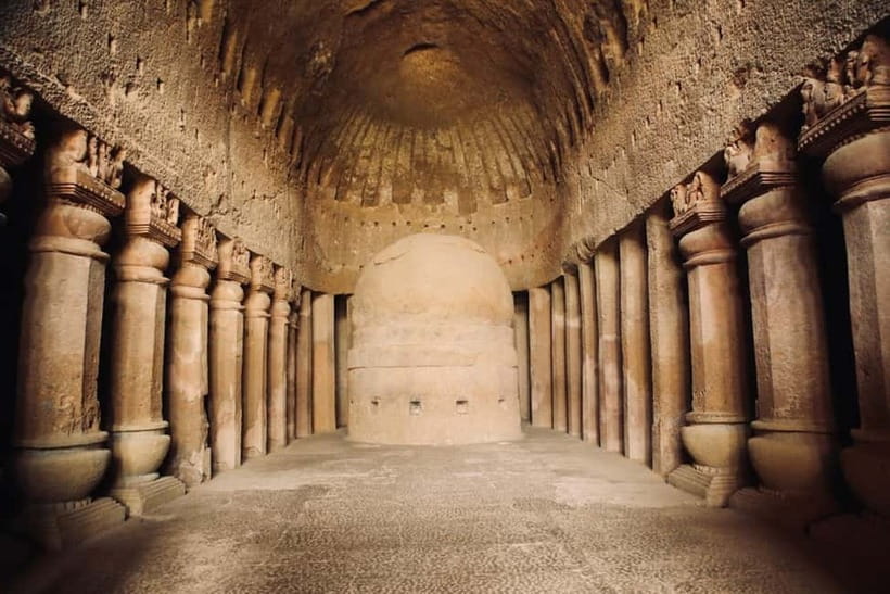 Mumbai: Buddhist Kanheri Caves with Golden Pagoda Temple - Kanheri Caves: where Buddhist learning was carved into basalt