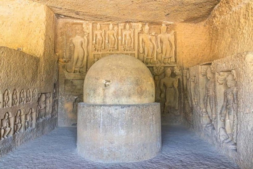Mumbai: Buddhist Kanheri Caves with Golden Pagoda Temple - Transport, tickets, and timing that reduce the stress